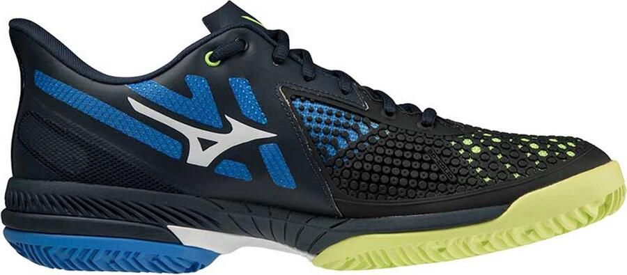 Mizuno Tennisschoen Padelschoen Wave Exceed Tour 5 CC Heren Zwart Blauw Geel