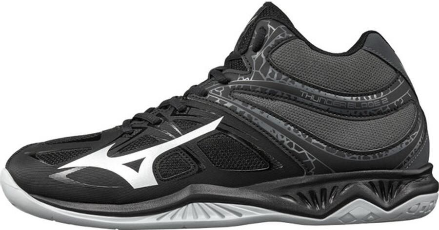 Mizuno Thunder Blade 2 Mid Sportschoenen Volleybal Indoor zwart grijs