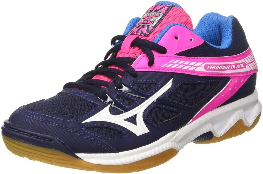 Mizuno Thunder Blade W Hardloopschoen Marine Roze Fluo