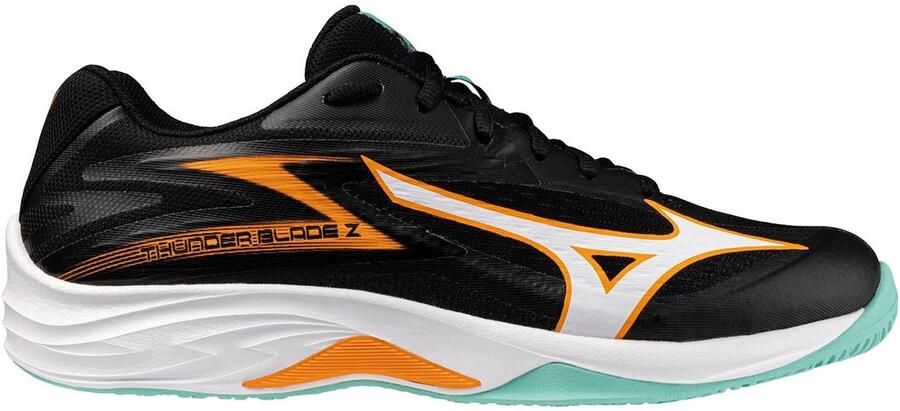 Mizuno Thunder Blade Z zaalsportschoenen zwart oranje mintgroen