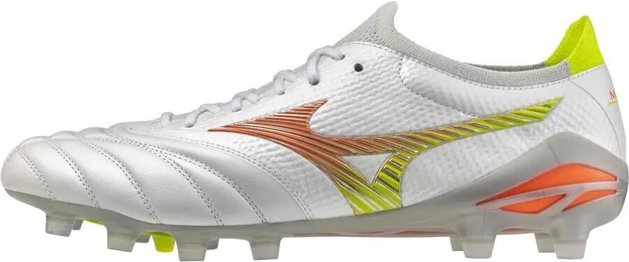 Mizuno Morelia Neo V Beta Made in Japan FG Prism Wit Oranje Evening Prim