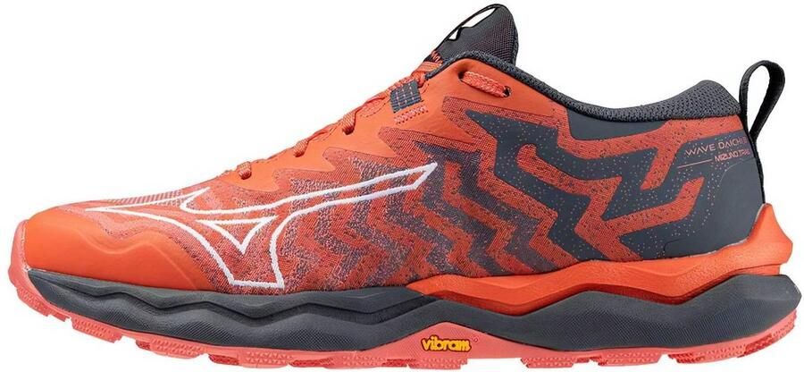 Mizuno Wave Daichi 8 Trail hardloopschoen Hot Coral White Turbulence
