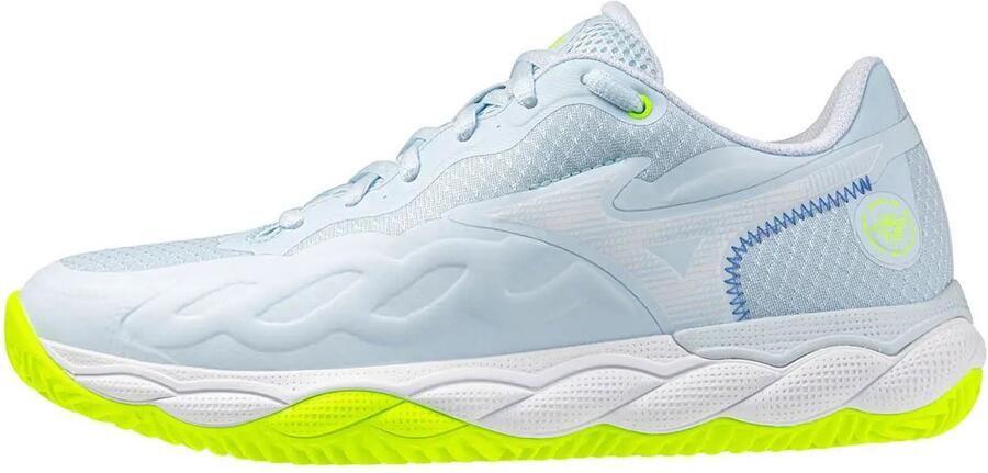 Mizuno WAVE ENFORCE COURT CC tennisschoenen dames gravel 61G Blauw Geel