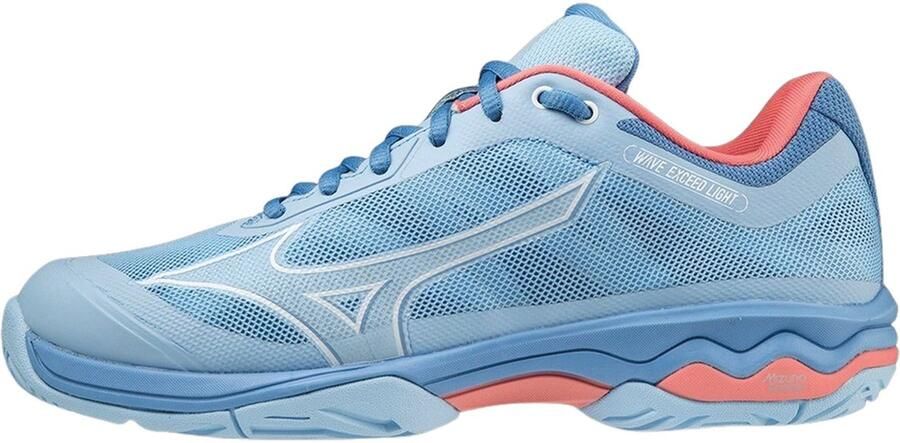 Mizuno Tennisschoen Padelschoen Wave Exceed Light CC Dames Blauw Roze