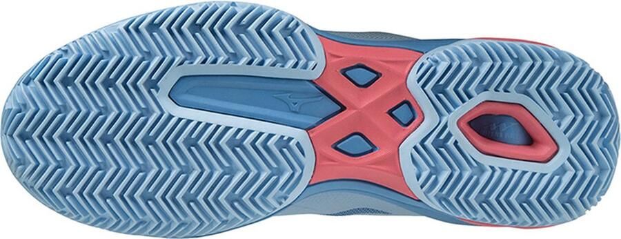 Mizuno Tennisschoen Padelschoen Wave Exceed Light CC Dames Blauw Roze - Foto 4
