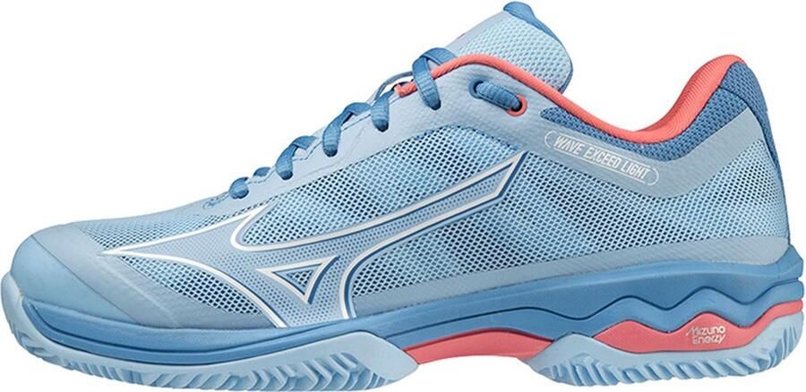 Mizuno Tennisschoen Padelschoen Wave Exceed Light CC Dames Blauw Roze - Foto 3