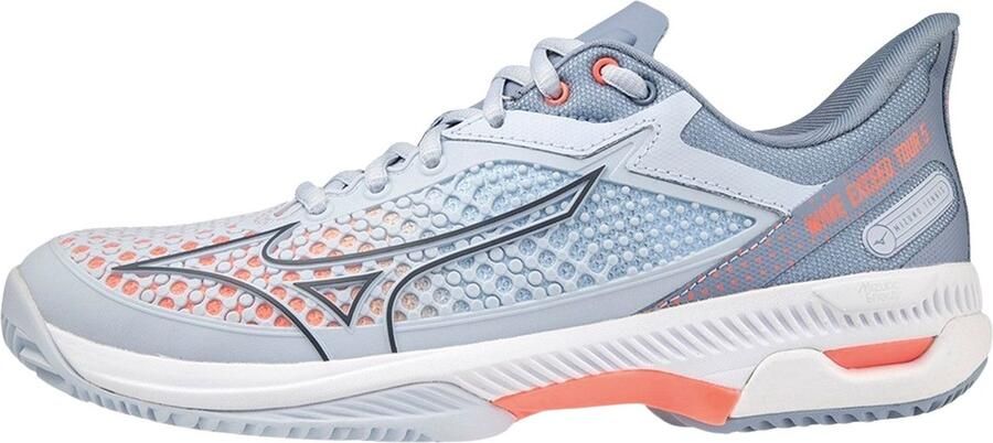 Mizuno Tennisschoen Padelschoen Wave Exceed Tour 5 CC Dames Grijs Oranje - Foto 2