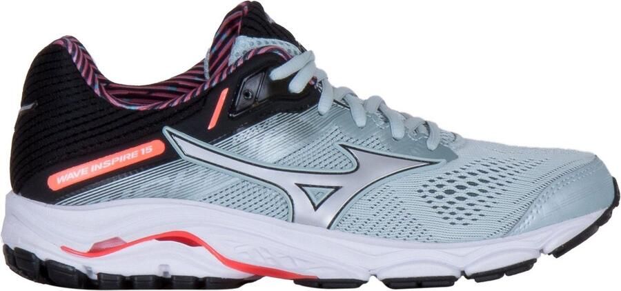 Mizuno Wave Inspire 15 Sportschoenen Vrouwen grijs zilver zwart