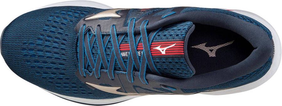 Mizuno Wave Inspire 17 Sportschoenen Mannen Navy Rood Wit - Foto 4