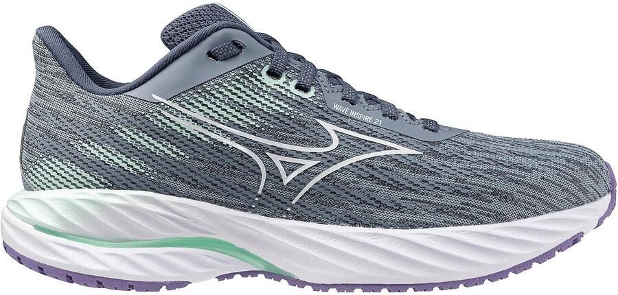 Mizuno Wave Inspire 21 Hardloopschoenen Tradewinds White Neo Mint