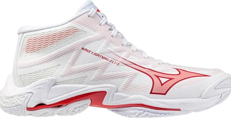 Mizuno Wave Lightning Elite Mid Indoor Sportschoenen Voor Dames Wit Vrouw