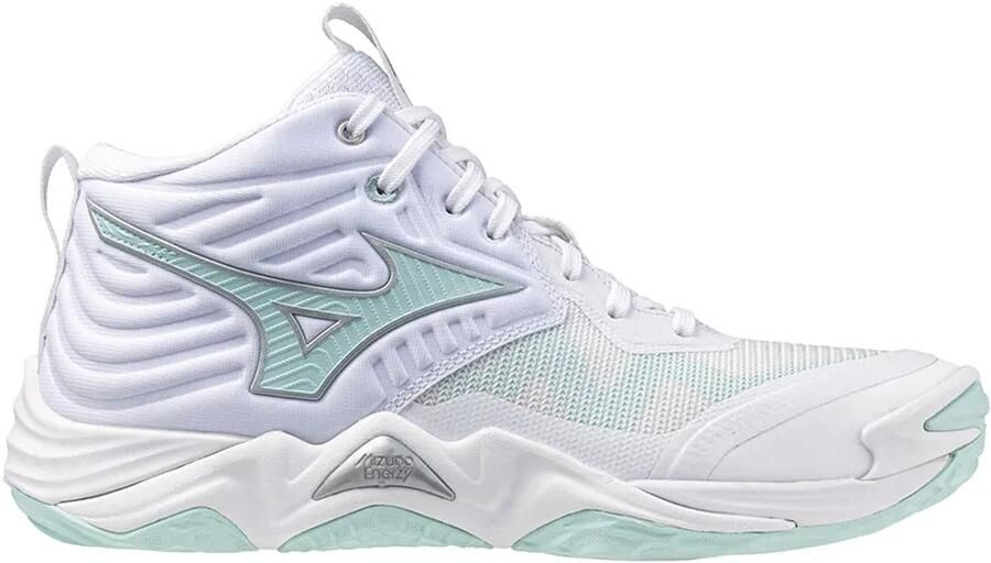 Mizuno Wave Momentum Elite Mid Indoor Sportschoenen Voor Dames Wit 1 2 Vrouw
