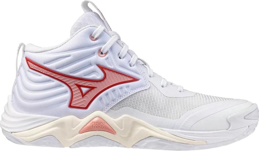 Mizuno Wave Momentum Elite Mid Indoor Sportschoenen Voor Dames Wit 1 2 Vrouw