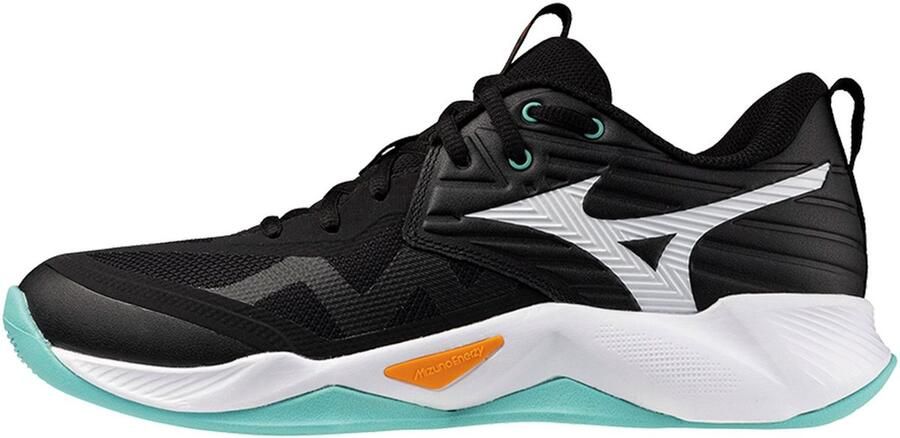 Mizuno Wave Momentum Pro zaalsportschoenen zwart oranje mintgroen - Foto 4