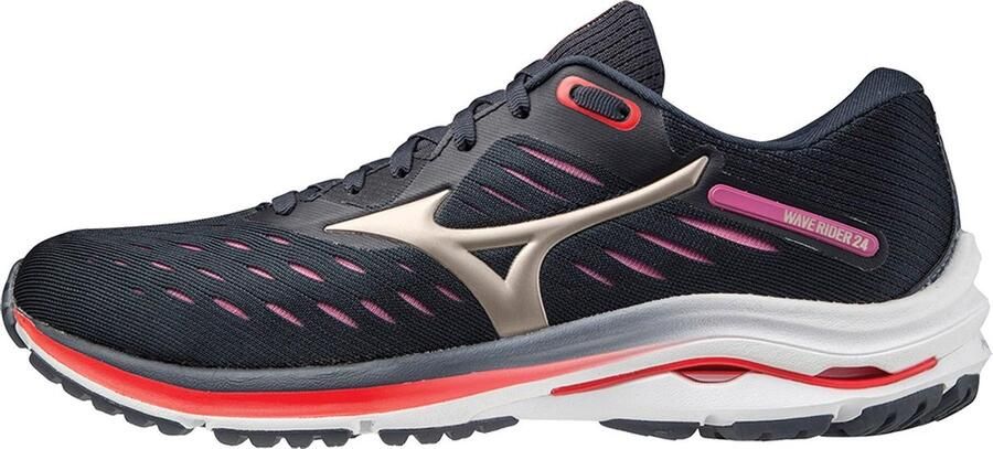 Mizuno Wave Rider 24 Dames Sportschoenen Hardlopen Weg donkerblauw - Foto 3