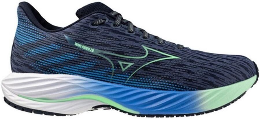 Mizuno Wave Rider 28 Hardloopschoen Vintage Indigo Neo Mint