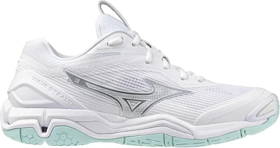 Mizuno Wave Stealth 6 Indoor Sportschoenen Voor Dames Wit 1 2 Vrouw