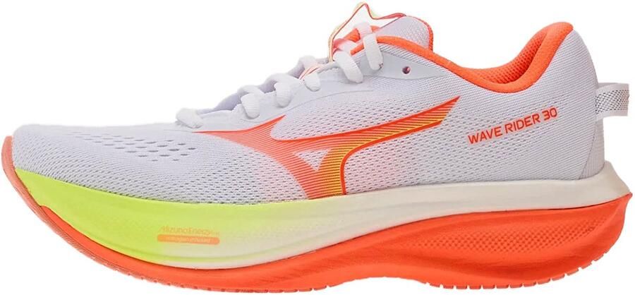 Mizuno Women Wave Rider 30 Hardloopschoen J1GM262071 White Flamingo Coarl Lime Plump