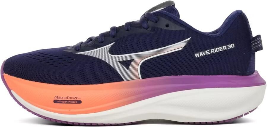 Mizuno Women Wave Rider 30 Hardloopschoen J1GM262074 Rhodonite White Fircecracker