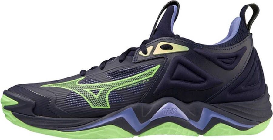 Mizuno Wave Momentum 3 indoorschoenen sr blauw dessin