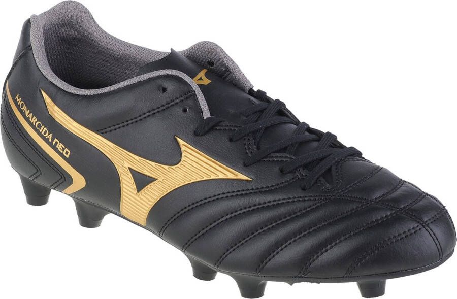 Mizuno Monarcida Neo II Select Gras Voetbalschoenen (FG) Zwart Goud