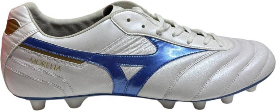 Mizuno Morelia II Elite Voetbalschoenen Mannen Wit Blauw