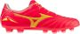 Mizuno Morelia Neo IV Pro Gras Voetbalschoenen (FG) Rood Geel - Thumbnail 1