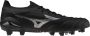 Mizuno Morelia Neo IV Beta Elite Gras Voetbalschoenen (FG) Zwart Zilver - Thumbnail 1