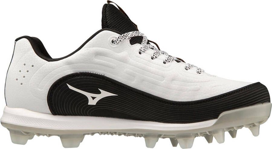 Mizuno Softbal Finch Elite 6 Softbalschoenen Kunststof Spikes Dames Wit Zwart