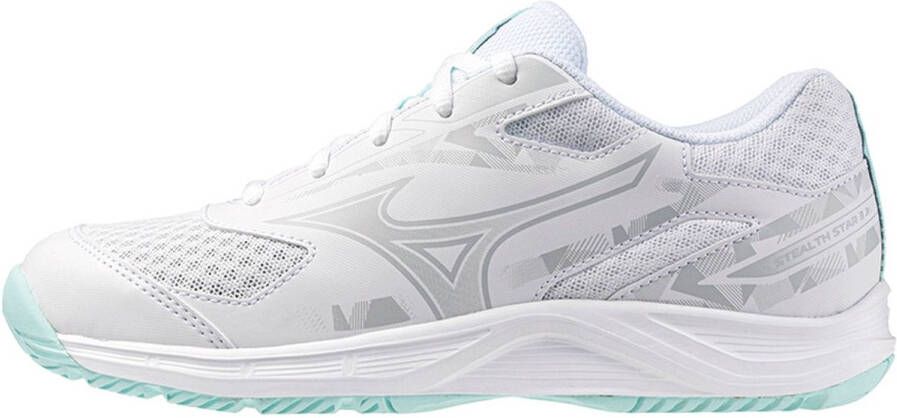 Mizuno stealth star 3 jr. Indoor schoenen Wit