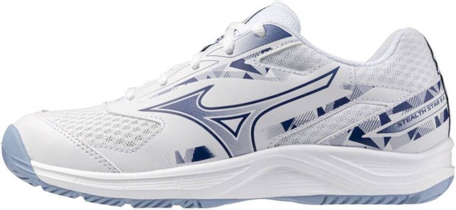 Mizuno stealth star 3 jr. Indoor schoenen meisjes Wit
