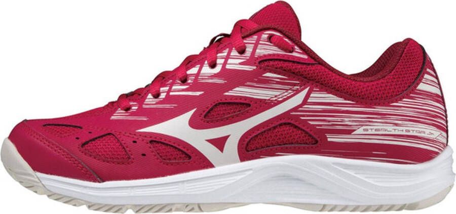 Mizuno Stealth Star kinderen Sportschoenen Volleybal Indoor wit rood