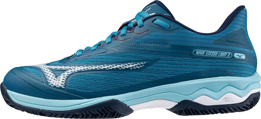 Mizuno Tennisschoen Padelschoen Wave Exceed Light 2 CC Heren Blauw Wit