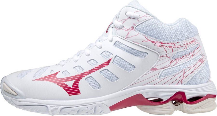 Mizuno Voltage Mid hoog Dames Wit-Rood - Foto 1