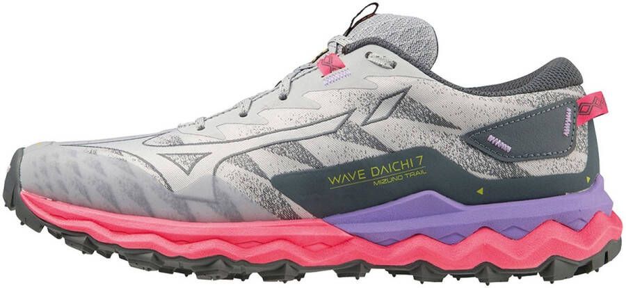 Mizuno Wave Daichi 7 J1GK227142 Vrouwen Grijs Hardloopschoenen