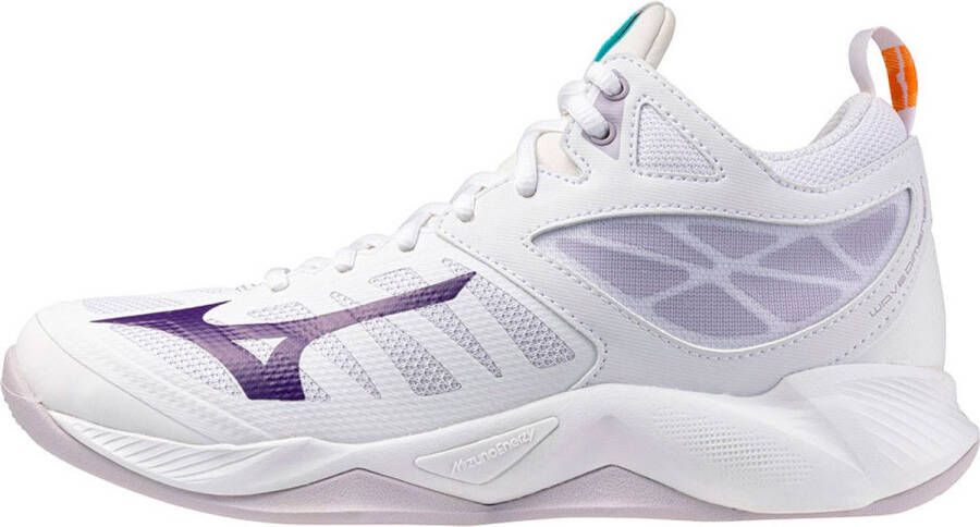 Mizuno Wave Dimension Mid Indoor Sportschoenen Voor Dames Wit Vrouw