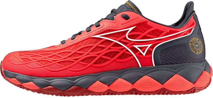 Mizuno Rode Sneakers Paneelontwerp Logodetails Multicolor Heren