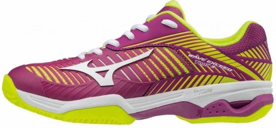 Mizuno Wave Exceed Tour 3CC paars geel tennisschoenen dames (61G )