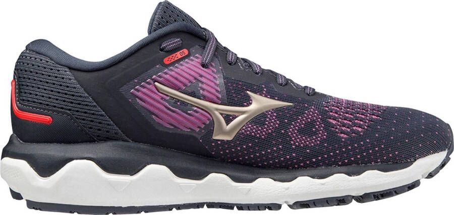 Mizuno Wave Horizon 5 Sportschoenen Vrouwen Navy Paars Wit