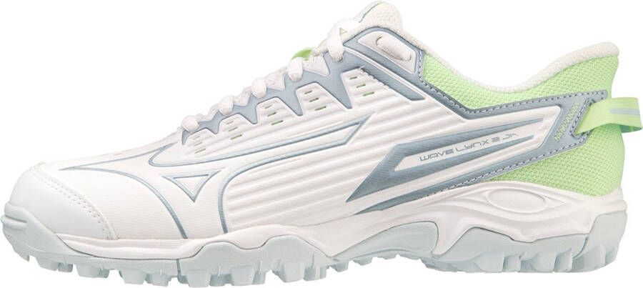 Mizuno Wave Lynx 2(U) White gridge patinagreen Hockey Hockeyschoenen Veld