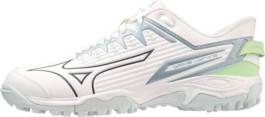 Mizuno Wave Lynx 2(U) White gridge patinagreen Hockey Hockeyschoenen Veld