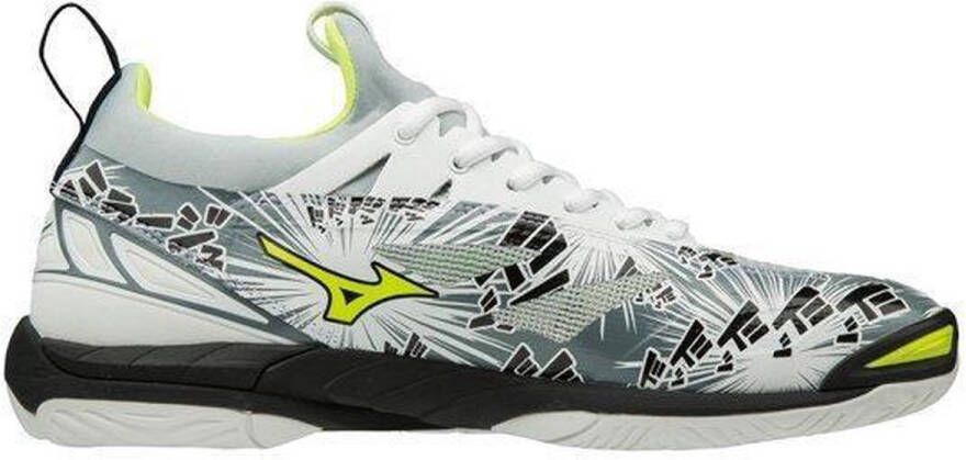 Mizuno Wave Mirage 2.1 wit geel handbalschoenen uni (X1GA1850-48)