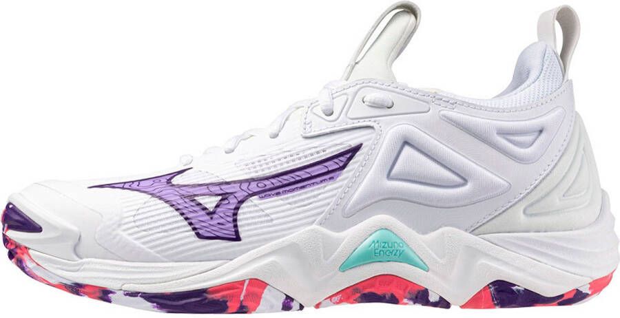 Mizuno Wave Momentum 3 Indoor Sportschoenen Voor Dames Wit 1 2 Vrouw