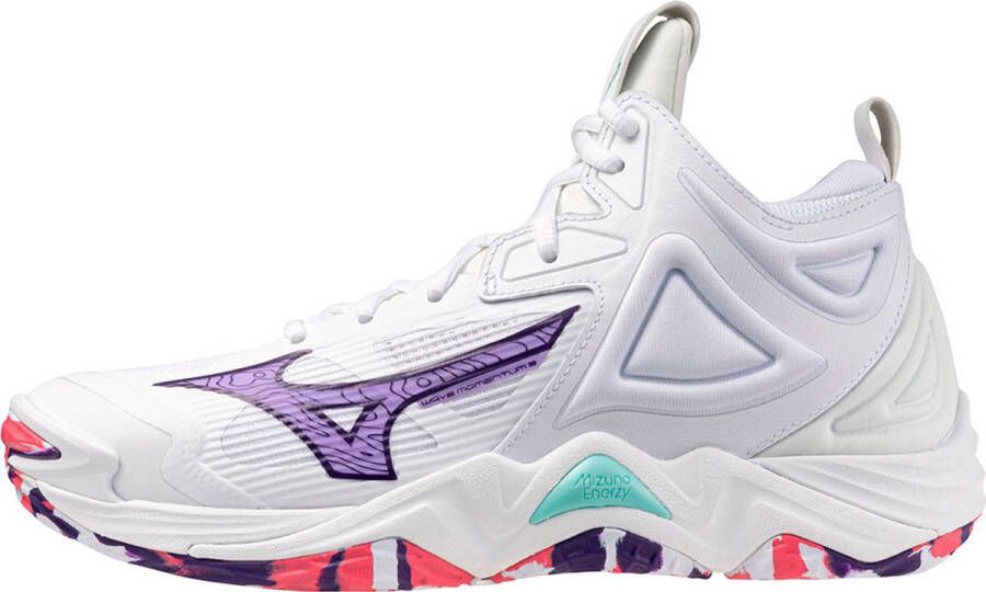 Mizuno Wave Momentum 3 Mid Indoor Sportschoenen Voor Dames Wit Vrouw