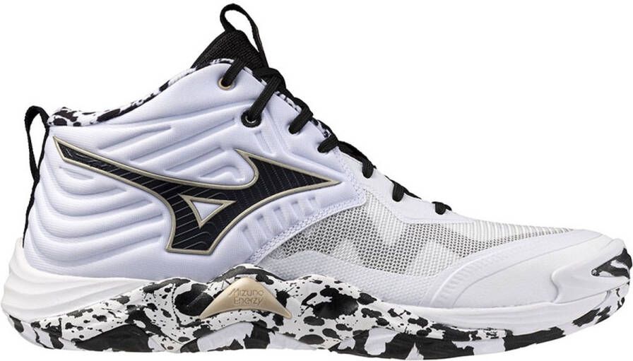 Mizuno Wave Mo tum Elite Mid Kakizome Indoor Sportschoenen Wit