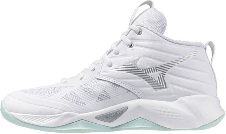 Mizuno Wave Momentum Pro Mid Indoor Sportschoenen Voor Dames Wit 1 2 Vrouw