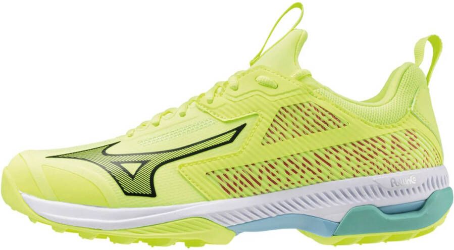 Mizuno Wave Panthera 11 neolime black splishsplash Hockey Hockeyschoenen Veld