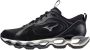 Mizuno Zwarte Sneakers met Suède en Mesh Panelen Black - Thumbnail 1