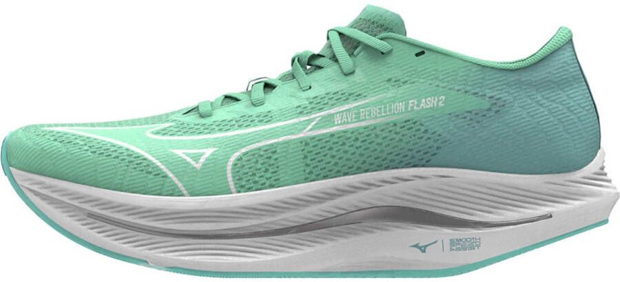 Mizuno Wave Rebellion Flash 2 Hardloopschoenen Groen 1 2 Vrouw