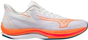 Mizuno Wave Rebellion Sonic Hardloopschoenen White Lightorang Blue Ashes Heren